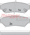 METZGER 1170528 - Bremsbelagsatz, Scheibenbremse