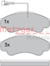 METZGER 1170344 - Bremsbelagsatz, Scheibenbremse