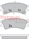 METZGER 1170535 - Bremsbelagsatz, Scheibenbremse