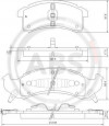 A.B.S. 38623 - Bremsbelagsatz, Scheibenbremse