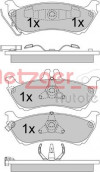 METZGER 1170339 - Bremsbelagsatz, Scheibenbremse