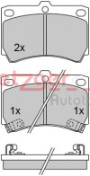 METZGER 1170250 - Bremsbelagsatz, Scheibenbremse