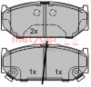 METZGER 1170813 - Bremsbelagsatz, Scheibenbremse