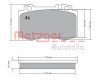 METZGER 1170137 - Bremsbelagsatz, Scheibenbremse