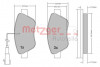 METZGER 1170296 - Bremsbelagsatz, Scheibenbremse