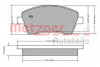 METZGER 1170029 - Bremsbelagsatz, Scheibenbremse