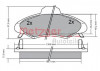 METZGER 1170395 - Bremsbelagsatz, Scheibenbremse