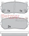 METZGER 1170533 - Bremsbelagsatz, Scheibenbremse
