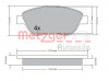 METZGER 1170651 - Bremsbelagsatz, Scheibenbremse