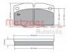 METZGER 1170234 - Bremsbelagsatz, Scheibenbremse