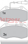 METZGER 1170559 - Bremsbelagsatz, Scheibenbremse