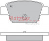 METZGER 1170131 - Bremsbelagsatz, Scheibenbremse