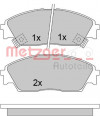 METZGER 1170486 - Bremsbelagsatz, Scheibenbremse