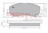 METZGER 1170093 - Bremsbelagsatz, Scheibenbremse