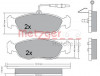 METZGER 1170476 - Bremsbelagsatz, Scheibenbremse