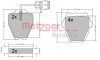 METZGER 1170364 - Bremsbelagsatz, Scheibenbremse