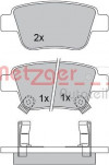 METZGER 1170193 - Bremsbelagsatz, Scheibenbremse