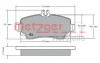 METZGER 1170041 - Bremsbelagsatz, Scheibenbremse