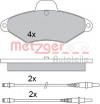 METZGER 1170319 - Bremsbelagsatz, Scheibenbremse