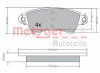 METZGER 1170499 - Bremsbelagsatz, Scheibenbremse