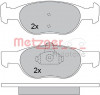 METZGER 1170390 - Bremsbelagsatz, Scheibenbremse