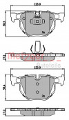 METZGER 1170843 - Bremsbelagsatz, Scheibenbremse