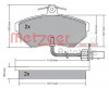 METZGER 1170082 - Bremsbelagsatz, Scheibenbremse