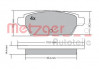METZGER 1170637 - Bremsbelagsatz, Scheibenbremse