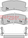 METZGER 1170546 - Bremsbelagsatz, Scheibenbremse