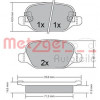 METZGER 1170680 - Bremsbelagsatz, Scheibenbremse