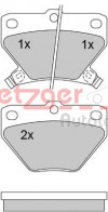 METZGER 1170160 - Bremsbelagsatz, Scheibenbremse