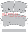 METZGER 1170200 - Bremsbelagsatz, Scheibenbremse