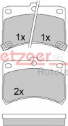 METZGER 1170609 - Bremsbelagsatz, Scheibenbremse