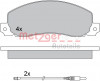 METZGER 1170659 - Bremsbelagsatz, Scheibenbremse