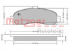METZGER 1170178 - Bremsbelagsatz, Scheibenbremse