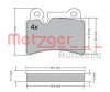 METZGER 1170408 - Bremsbelagsatz, Scheibenbremse
