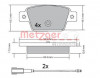 METZGER 1170682 - Bremsbelagsatz, Scheibenbremse