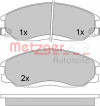 METZGER 1170402 - Bremsbelagsatz, Scheibenbremse