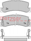 METZGER 1170277 - Bremsbelagsatz, Scheibenbremse