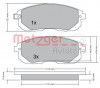 METZGER 1170208 - Bremsbelagsatz, Scheibenbremse