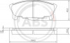 A.B.S. 37058 - Bremsbelagsatz, Scheibenbremse