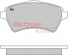 METZGER 1170612 - Bremsbelagsatz, Scheibenbremse