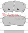 METZGER 1170209 - Bremsbelagsatz, Scheibenbremse