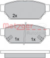 METZGER 1170492 - Bremsbelagsatz, Scheibenbremse
