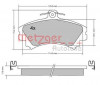 METZGER 1170166 - Bremsbelagsatz, Scheibenbremse
