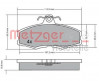 METZGER 1170286 - Bremsbelagsatz, Scheibenbremse