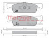 METZGER 1170621 - Bremsbelagsatz, Scheibenbremse