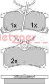 METZGER 1170463 - Bremsbelagsatz, Scheibenbremse