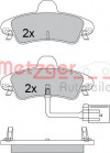 METZGER 1170491 - Bremsbelagsatz, Scheibenbremse