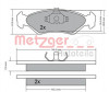 METZGER 1170181 - Bremsbelagsatz, Scheibenbremse